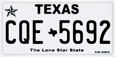 TX license plate CQE5692
