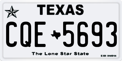 TX license plate CQE5693