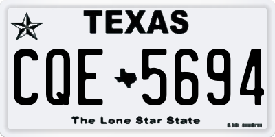 TX license plate CQE5694