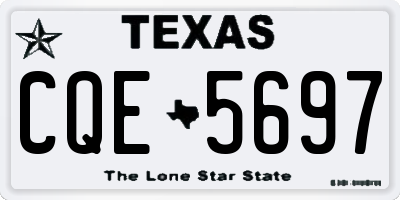 TX license plate CQE5697