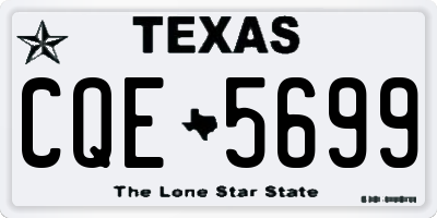TX license plate CQE5699