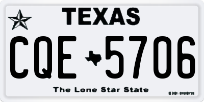 TX license plate CQE5706
