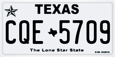 TX license plate CQE5709