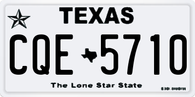 TX license plate CQE5710
