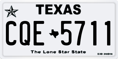 TX license plate CQE5711