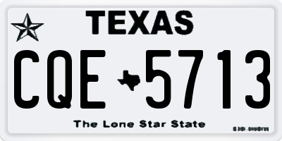 TX license plate CQE5713