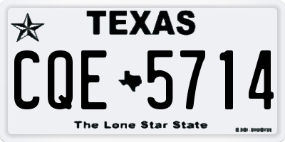 TX license plate CQE5714