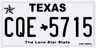 TX license plate CQE5715