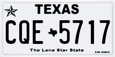 TX license plate CQE5717