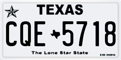 TX license plate CQE5718
