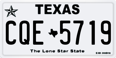 TX license plate CQE5719