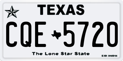 TX license plate CQE5720