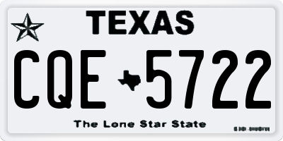 TX license plate CQE5722