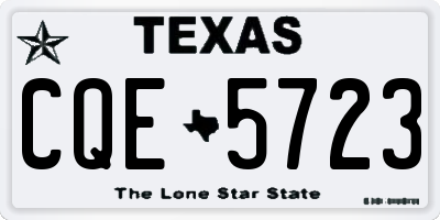 TX license plate CQE5723