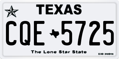 TX license plate CQE5725