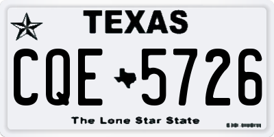 TX license plate CQE5726