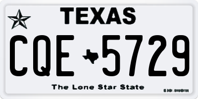 TX license plate CQE5729