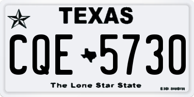 TX license plate CQE5730