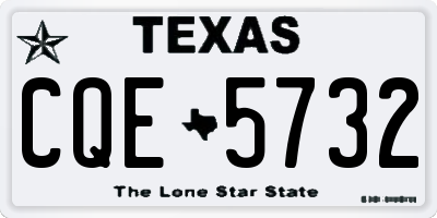 TX license plate CQE5732