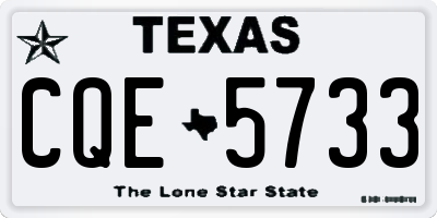 TX license plate CQE5733