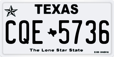 TX license plate CQE5736