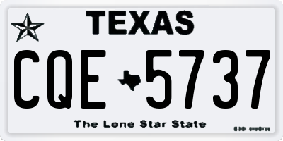 TX license plate CQE5737