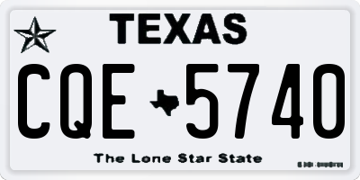 TX license plate CQE5740