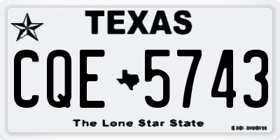 TX license plate CQE5743