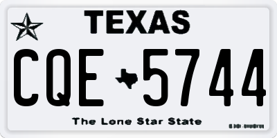 TX license plate CQE5744