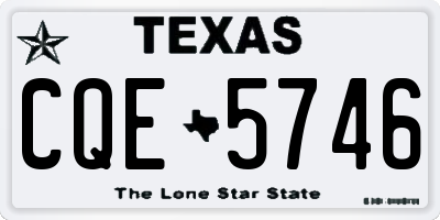 TX license plate CQE5746