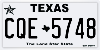 TX license plate CQE5748