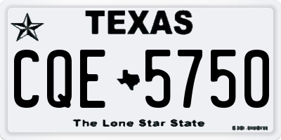 TX license plate CQE5750