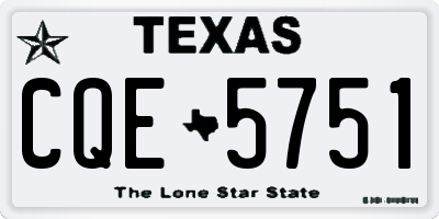 TX license plate CQE5751