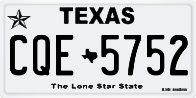 TX license plate CQE5752