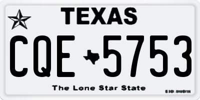 TX license plate CQE5753