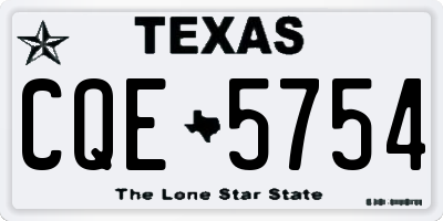 TX license plate CQE5754
