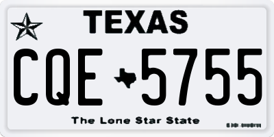 TX license plate CQE5755