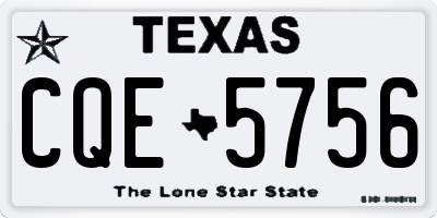 TX license plate CQE5756