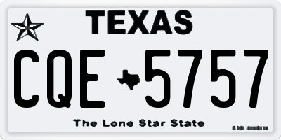 TX license plate CQE5757