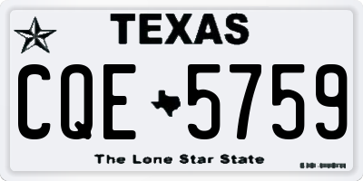 TX license plate CQE5759