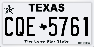 TX license plate CQE5761