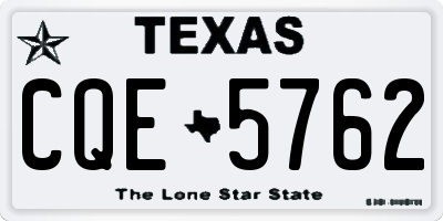 TX license plate CQE5762