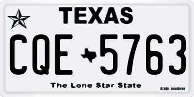 TX license plate CQE5763