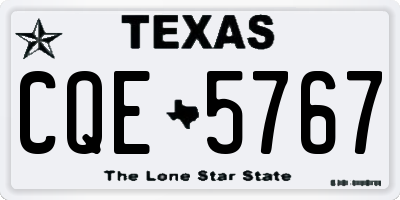 TX license plate CQE5767