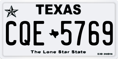 TX license plate CQE5769