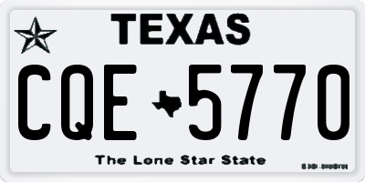 TX license plate CQE5770