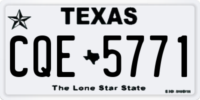 TX license plate CQE5771