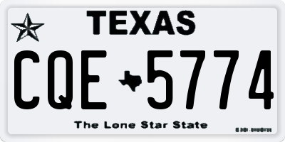 TX license plate CQE5774