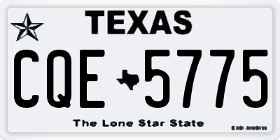 TX license plate CQE5775