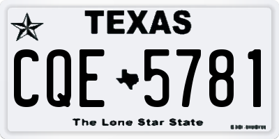 TX license plate CQE5781